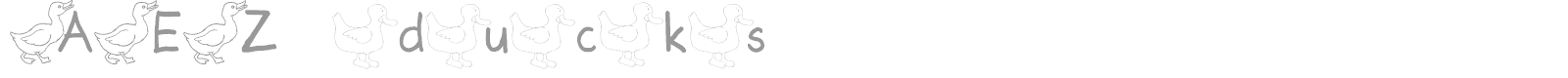 AEZ ducks font preview